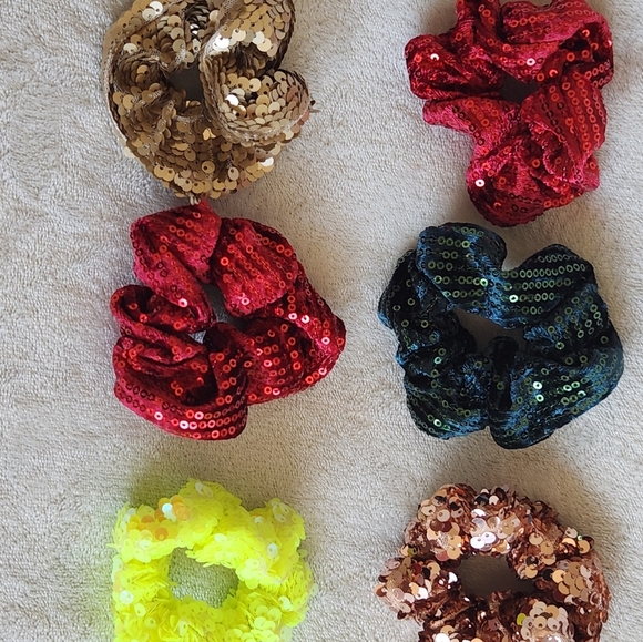 Sequin Scrunchie Set - Multicolor - Picture 2 of 2